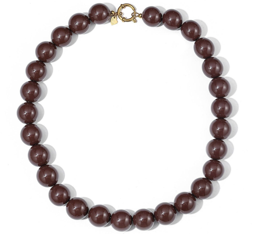 Kauwgomballen ketting bruin