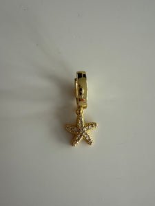Oorbellen glitter zeester