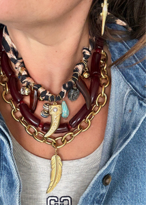 Lange ketting schakel veer