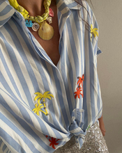 Afbeelding in Gallery-weergave laden, Palm blouse blauw
