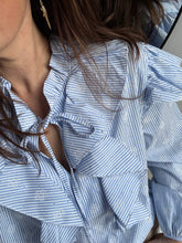 Afbeelding in Gallery-weergave laden, Blouse glitter blauw
