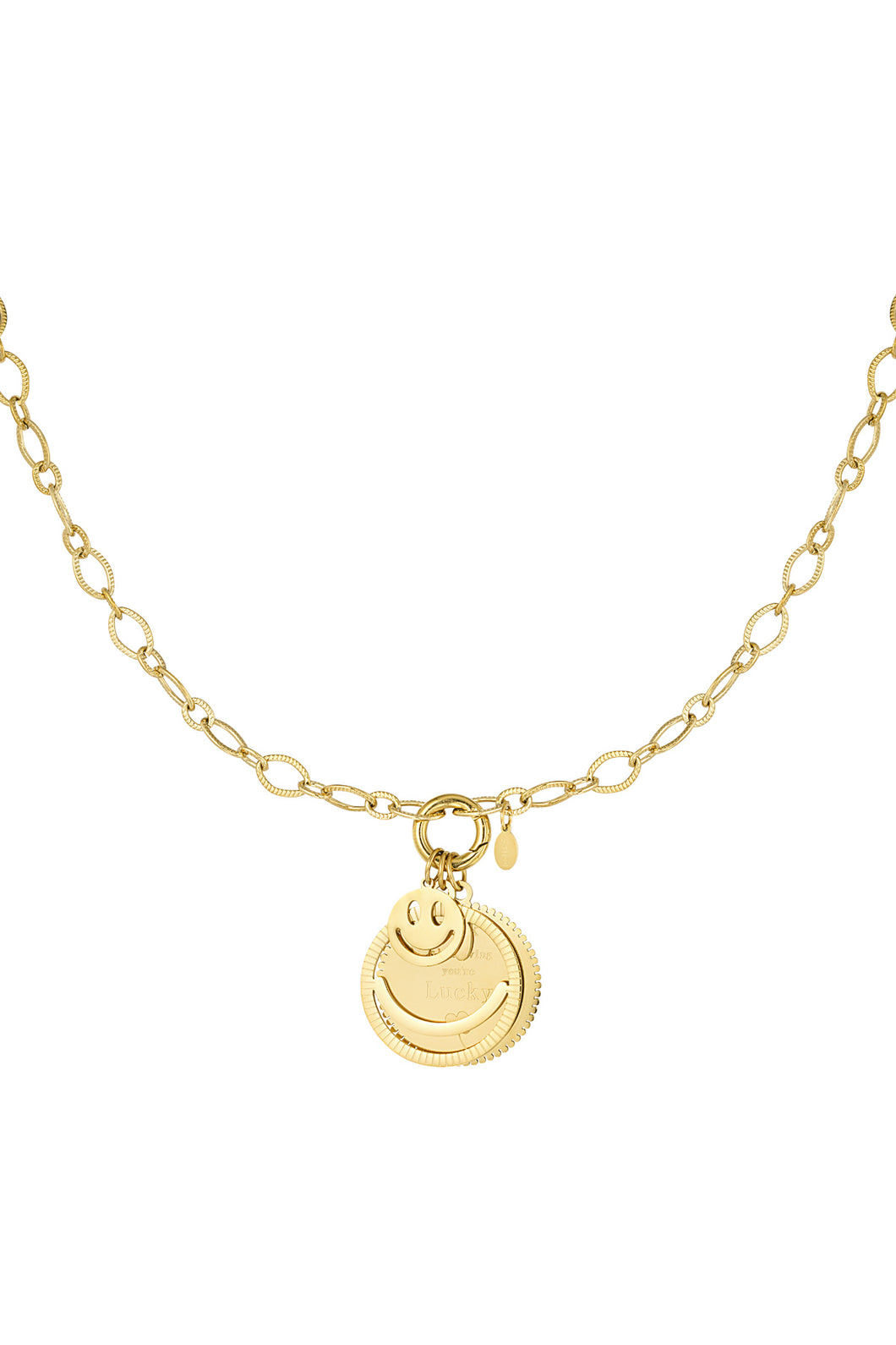 Yes smile ketting - Goud kleur