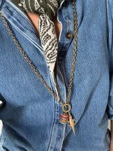 Afbeelding in Gallery-weergave laden, Statement ketting lang boho krokodil
