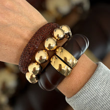 Afbeelding in Gallery-weergave laden, Armband bruin goud kleur
