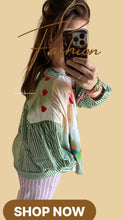 Afbeelding in Gallery-weergave laden, Blouse green pink hot
