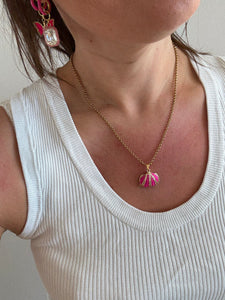 Ketting roze schelp