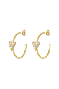 Heart hoop Earrings goud