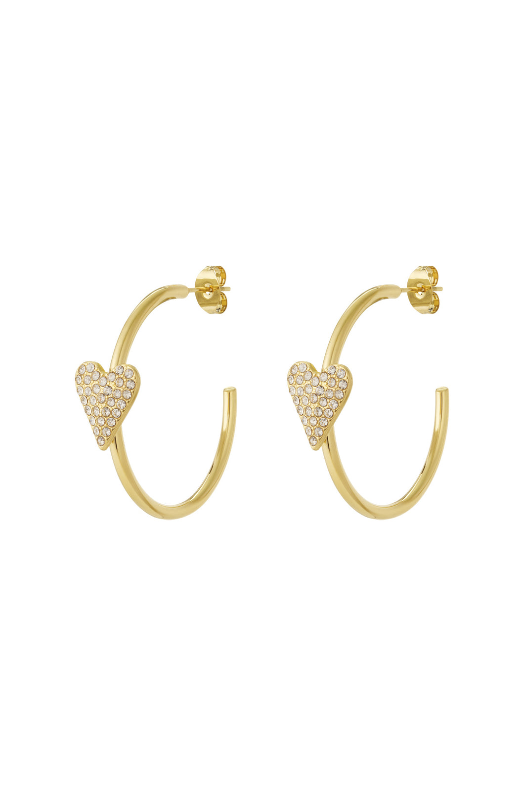 Heart hoop Earrings goud
