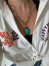Afbeelding in Gallery-weergave laden, Schakel ketting blauw schelp
