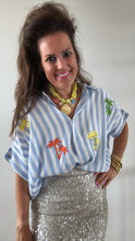 Afbeelding in Gallery-weergave laden, Palm blouse blauw

