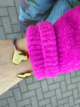 Afbeelding in Gallery-weergave laden, Armband open hartjes goud kleur met zilver kleur
