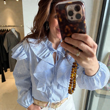 Afbeelding in Gallery-weergave laden, Blouse glitter blauw
