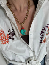 Afbeelding in Gallery-weergave laden, Schakel ketting blauw schelp
