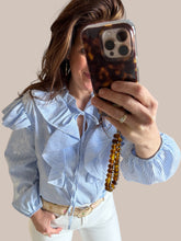 Afbeelding in Gallery-weergave laden, Blouse glitter blauw
