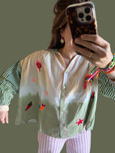 Afbeelding in Gallery-weergave laden, Blouse green pink hot
