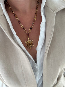 Ketting schildpad bruin