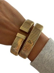 Ribbel armband open M
