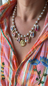 Ketting schelp hartjes