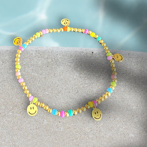 Armband smiley kleurtjes