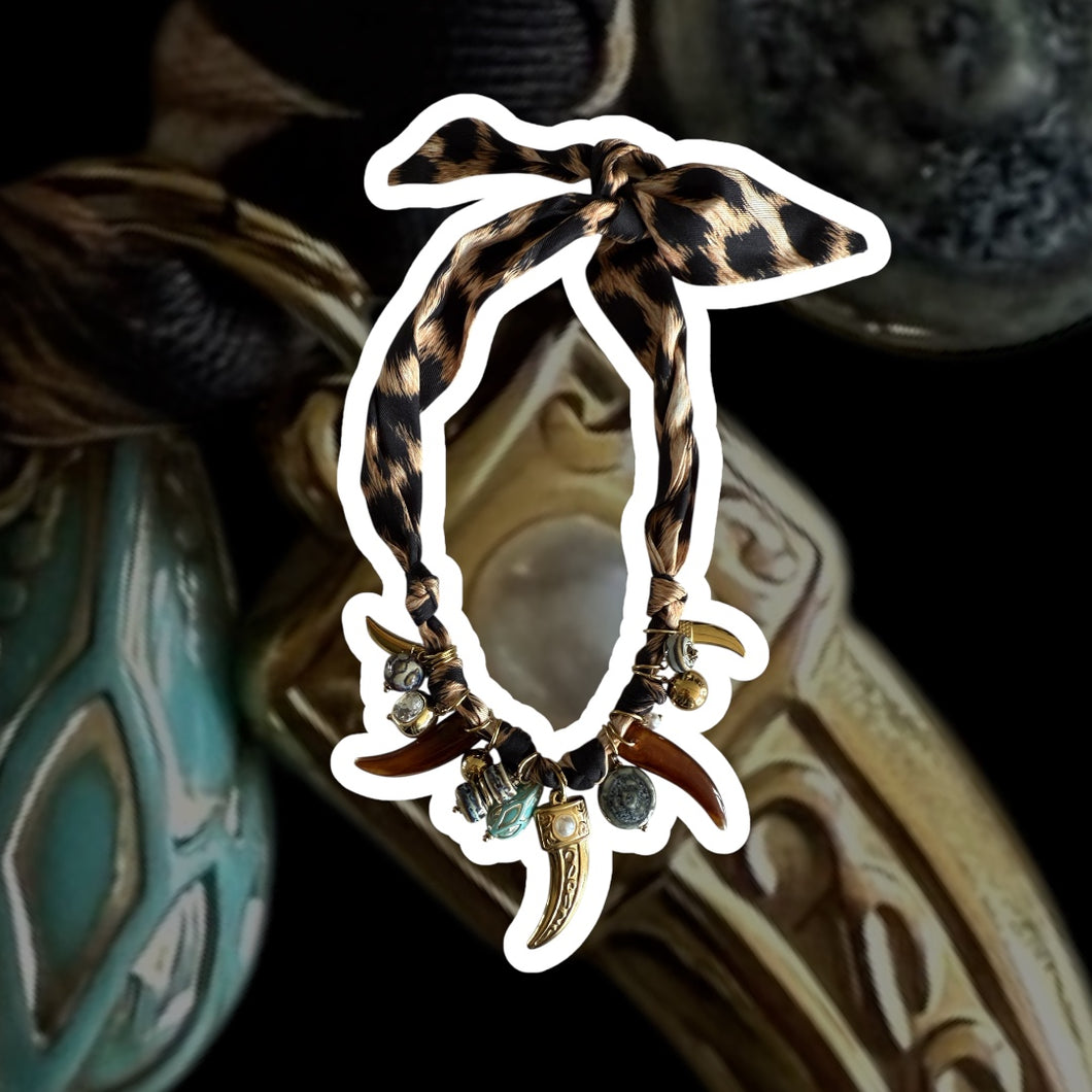 Leopard ketting stof