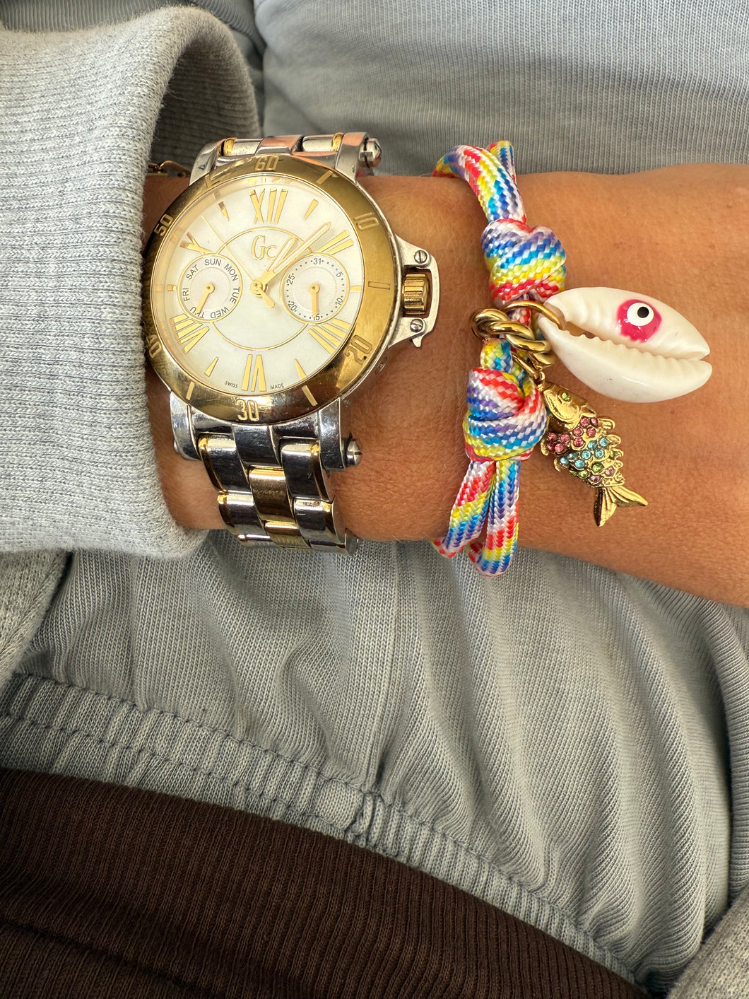 Armband visje schelpje