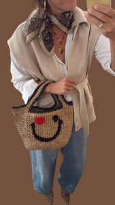 Smiley tas knipoog riet