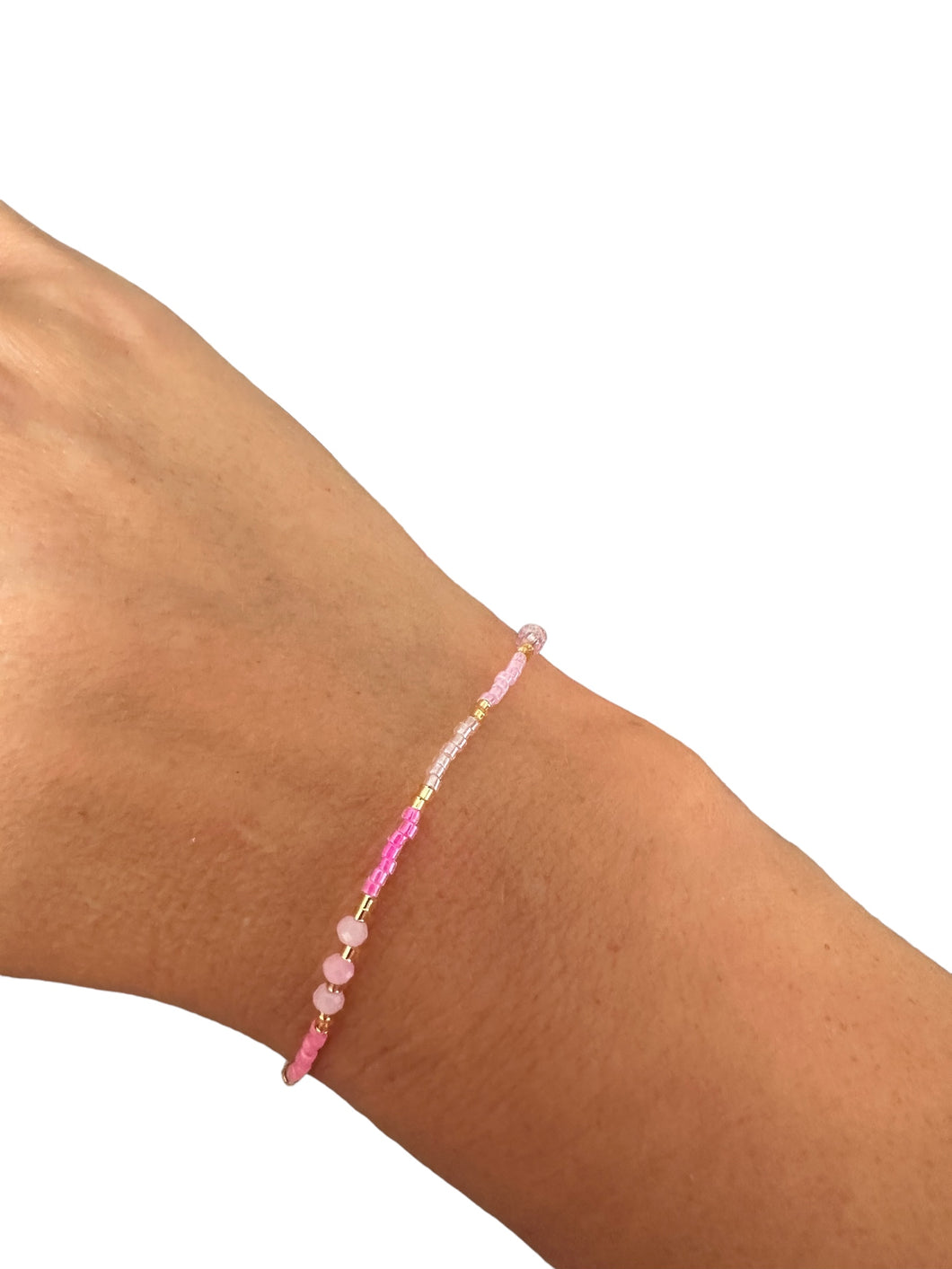 Armband bling licht roze pink