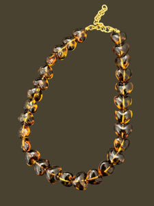 Ketting hartjes bruin