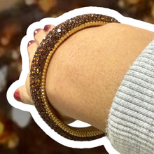 Afbeelding in Gallery-weergave laden, Ribbel armband bruin
