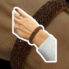 Afbeelding in Gallery-weergave laden, Ribbel armband bruin
