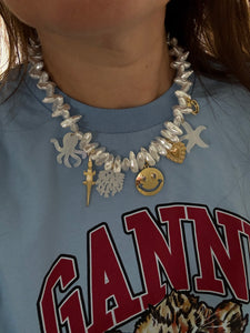 Parel ketting bedels krokodil