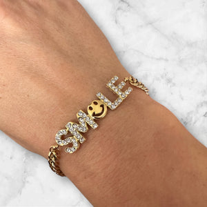 Smiley armband slotje