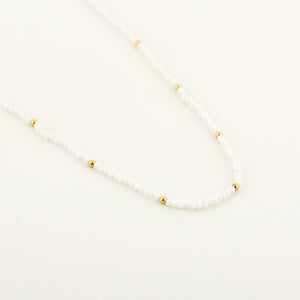 Ketting Lonneke wit/goud