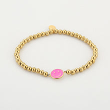 Afbeelding in Gallery-weergave laden, Smiley armband roze
