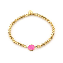 Afbeelding in Gallery-weergave laden, Smiley armband roze
