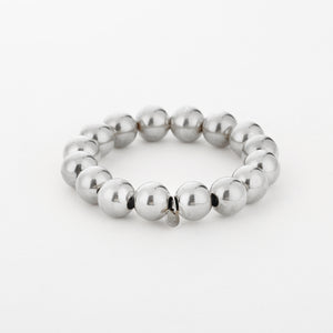 12mm kralen armband zilver