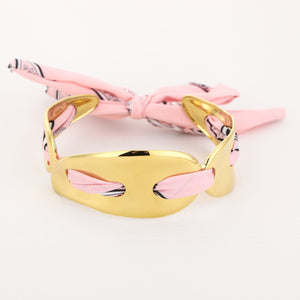 Bangle met bandana licht roze