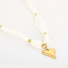 Afbeelding in Gallery-weergave laden, Ketting stof hart wit
