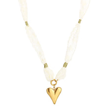 Afbeelding in Gallery-weergave laden, Ketting stof hart wit
