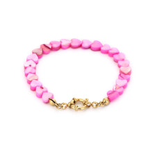 Afbeelding in Gallery-weergave laden, Zomerarmband hartjes roze
