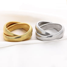 Afbeelding in Gallery-weergave laden, Ribbel armband 2x dubbel
