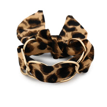 Afbeelding in Gallery-weergave laden, Schakel armband Leopard strik stof
