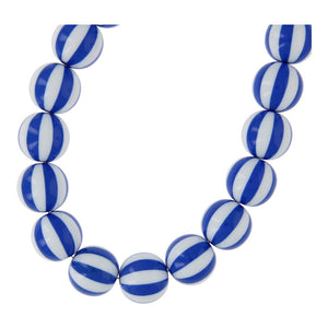 Kauwgomballen  20mm gestreept blauw